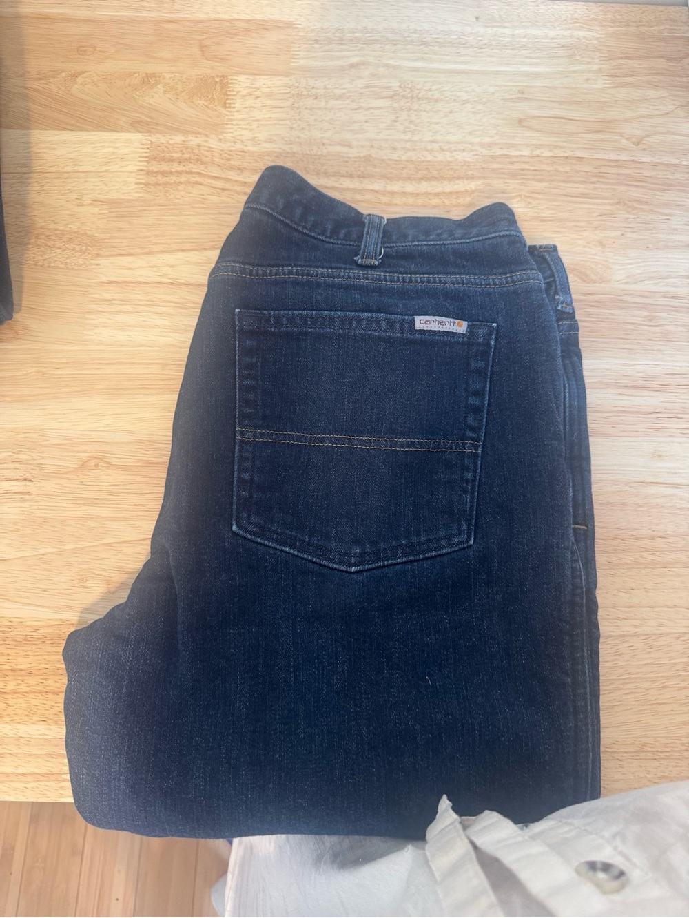 Carhartt Men's Navy Straight-Leg Denim Jeans